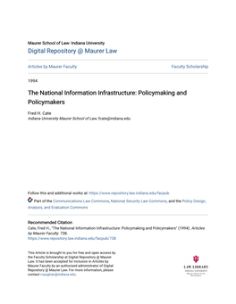 The National Information Infrastructure: Policymaking and Policymakers