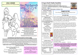 St Agnes Parish Weekly Newsletter