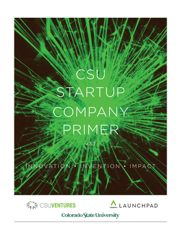 CSU STARTUP COMPANY PRIMER V.3.7