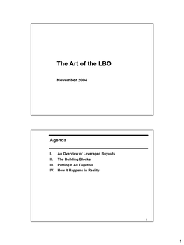 LBO Overview