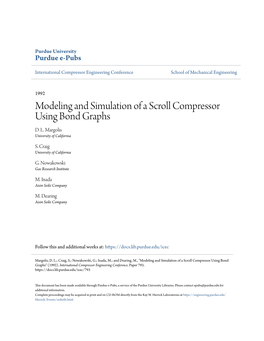 Modeling and Simulation of a Scroll Compressor Using Bond Graphs D