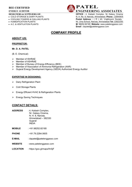 Engineering Associates Company Profile