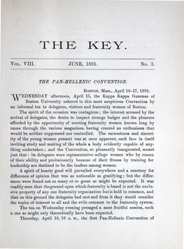 THE KEY VOL 8 NO 3 JUN 1891.Pdf