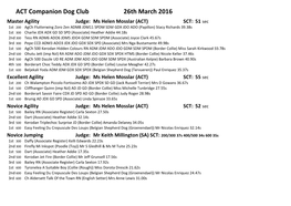 ACT Companion Dog Club 26Th March 2016