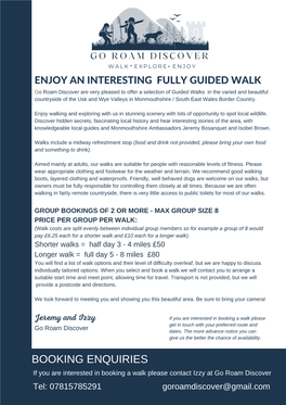 Go Roam Discover Guided Walks General Brochure