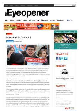 In Bed with the CFS | the Eyeopener