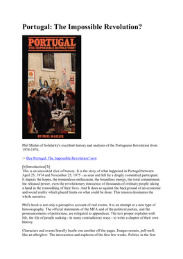 Portugal: the Impossible Revolution?