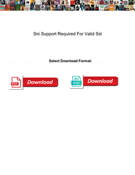 Sni Support Required for Valid Ssl