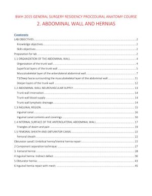 2. Abdominal Wall and Hernias