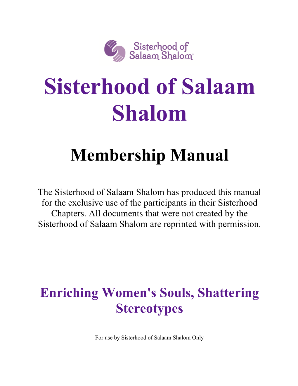 Membership Manual Spring 2021