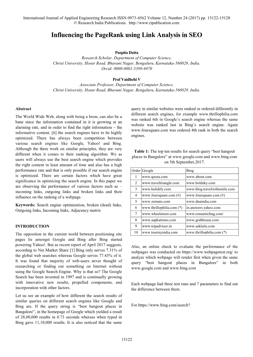 Influencing the Pagerank Using Link Analysis in SEO