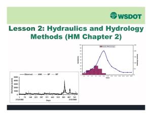 Lesson 2-Hydraulics and Hydrology Methods
