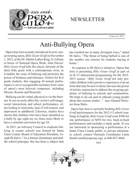 Anti-Bullying Opera