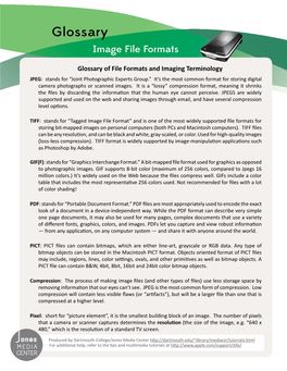 Glossary Image File Formats