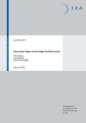 Reservation Wages and the Wage Flexibility Puzzle