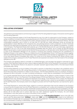 Steinhoff Africa Retail Limited