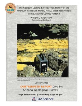 The Geology, Leasing and Production History of the Uranium-Vanadium Mines, Plot 2, West Reservation Lease, Apache County, Arizona