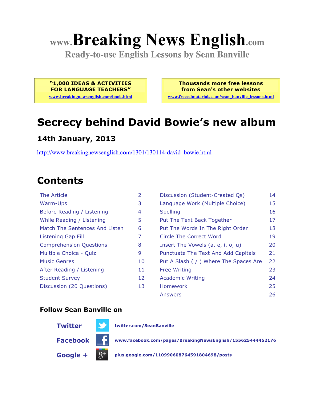 Secrecy Behind David Bowie's New Album