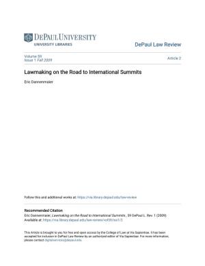 Lawmaking on the Road to International Summits