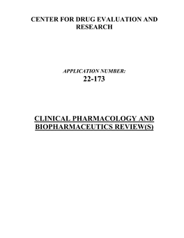 Clinical Pharmacology and Biopharmaceutics Review(S)