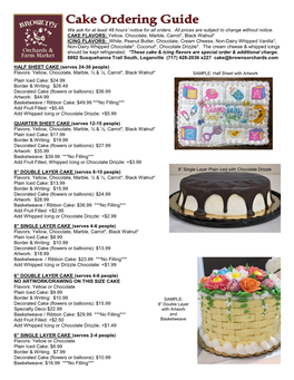 Cake Ordering Guide