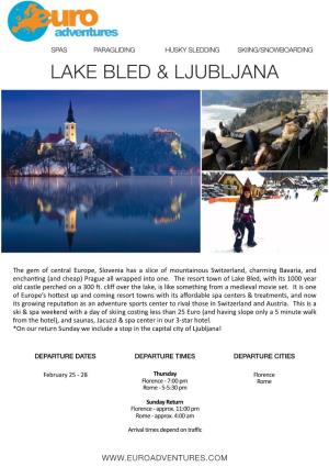 Lake Bled & Ljubljana