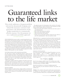 Linked Life Insurance Contracts with Guarantees