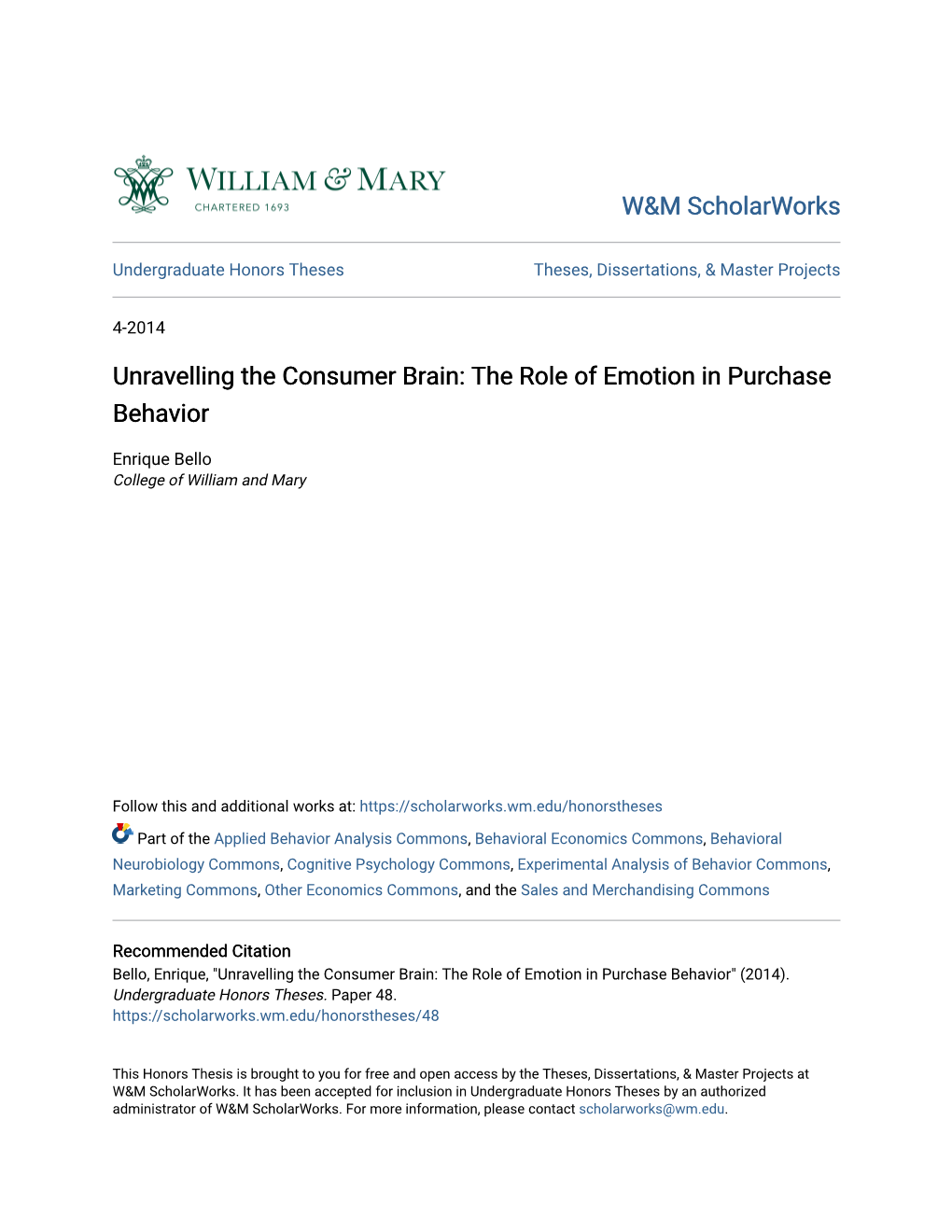 The Role of Emotion in Purchase Behavior