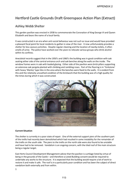Hertford Castle Grounds Draft Greenspace Action Plan (Extract)