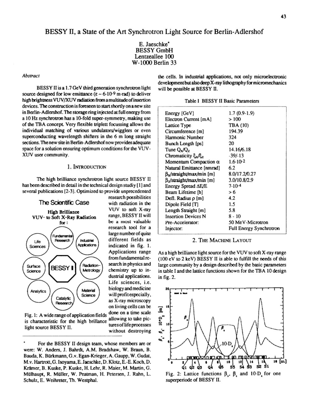 BESSY-II, a State of the Art Synchrotron Light Source for Berlin