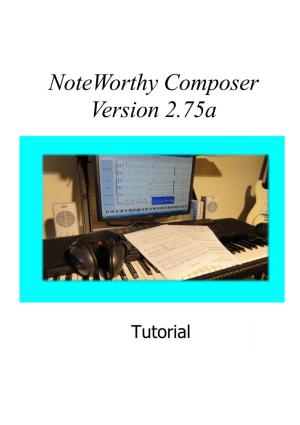 Noteworthy Composer 2.75 Tutorial