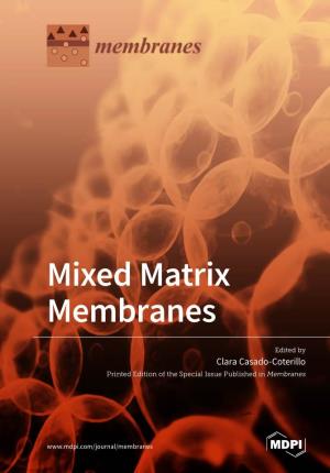 Mixed Matrix Membranes • Clara Casado-Coterillo Clara •