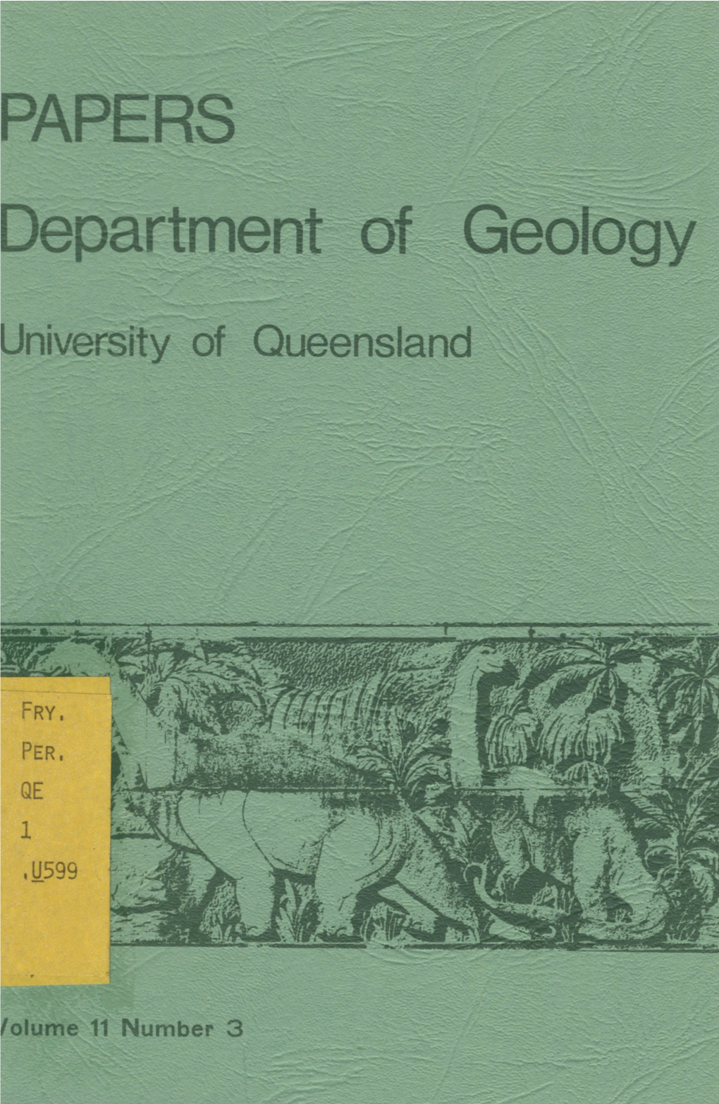 PAPERS Department of Geology