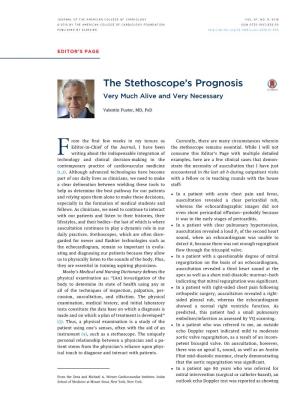 The Stethoscope's Prognosis