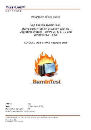 Using Burnintest with Winpe