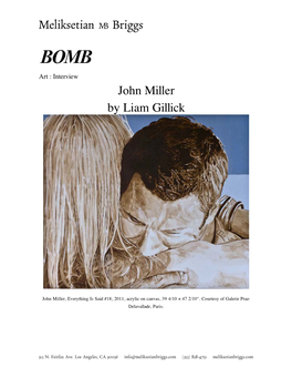 JM Bomb Magazine Interview Liam Gillick