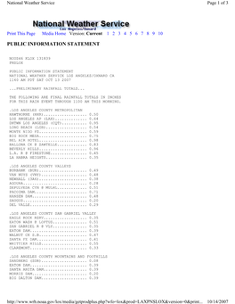 NWS Public Information Statement