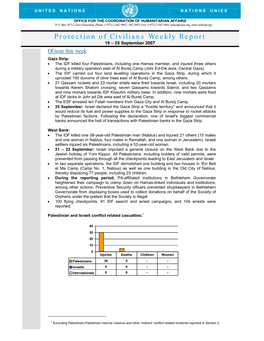 Protection of Civilians Weekly Report , 19-25 September 2007
