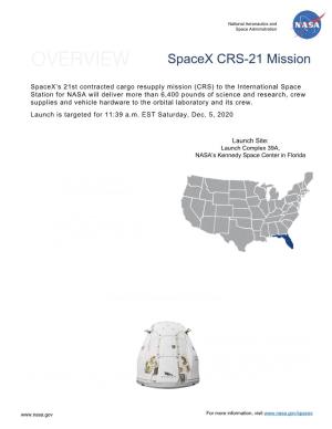 Spacex CRS-21 Mission OVERVIEW