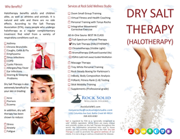 Dry Salt Therapy Rock Solid Wellness Studio Battle Creek MI