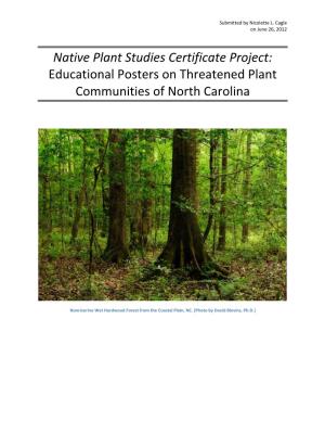 Educational Posters on Threatened Plant Communities of North Carolina