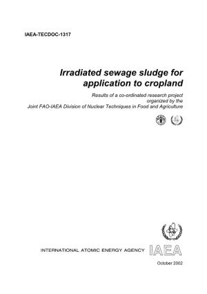 Irradiated Sewage Sludge for Application to Cropland
