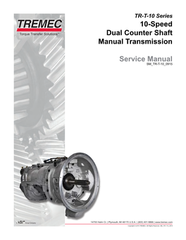 10-Speed Dual Counter Shaft Manual Transmission