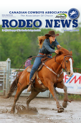 RODEO NEWS AUGUST 2016 - PAGE 2 2016 Canadian Cowboys’ Association POWERED by Official Standings