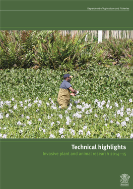 Technical Highlights Invasive Plant and Animal Research 2014-15