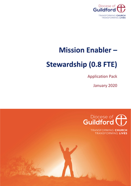 Mission Enabler – Stewardship (0.8 FTE)