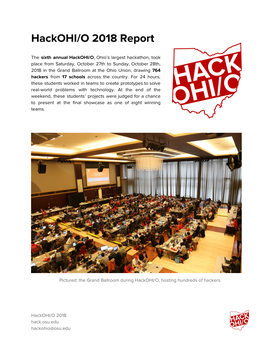 Hackohi/O 2018 Report