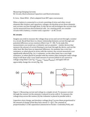 RC Circuits, Electrochemical Capacitors and Electrochromism