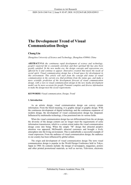 The Development Trend of Visual Communication Design