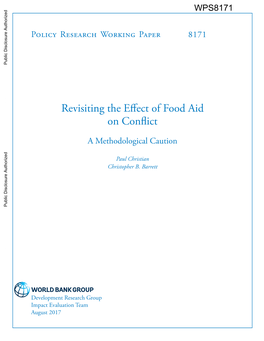 Revisiting the Effect of Food Aid on Conflict